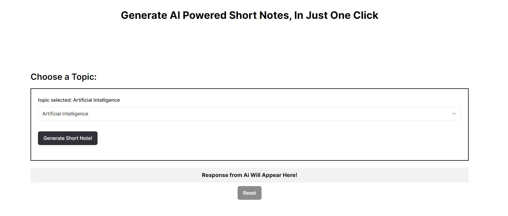 Selecting the Topic